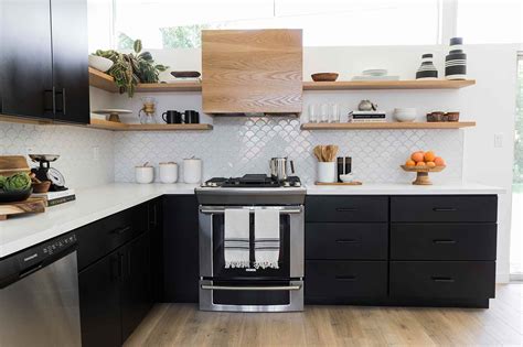 matching kitchen cabinets with black